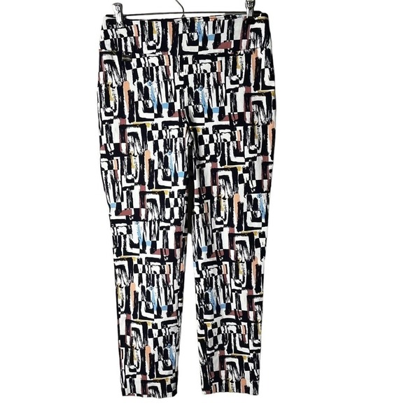 LISETTE L. Montreal Size 8 Pant Ellen Retro Print Slim Ankle Pull On Stretch - Picture 2 of 9
